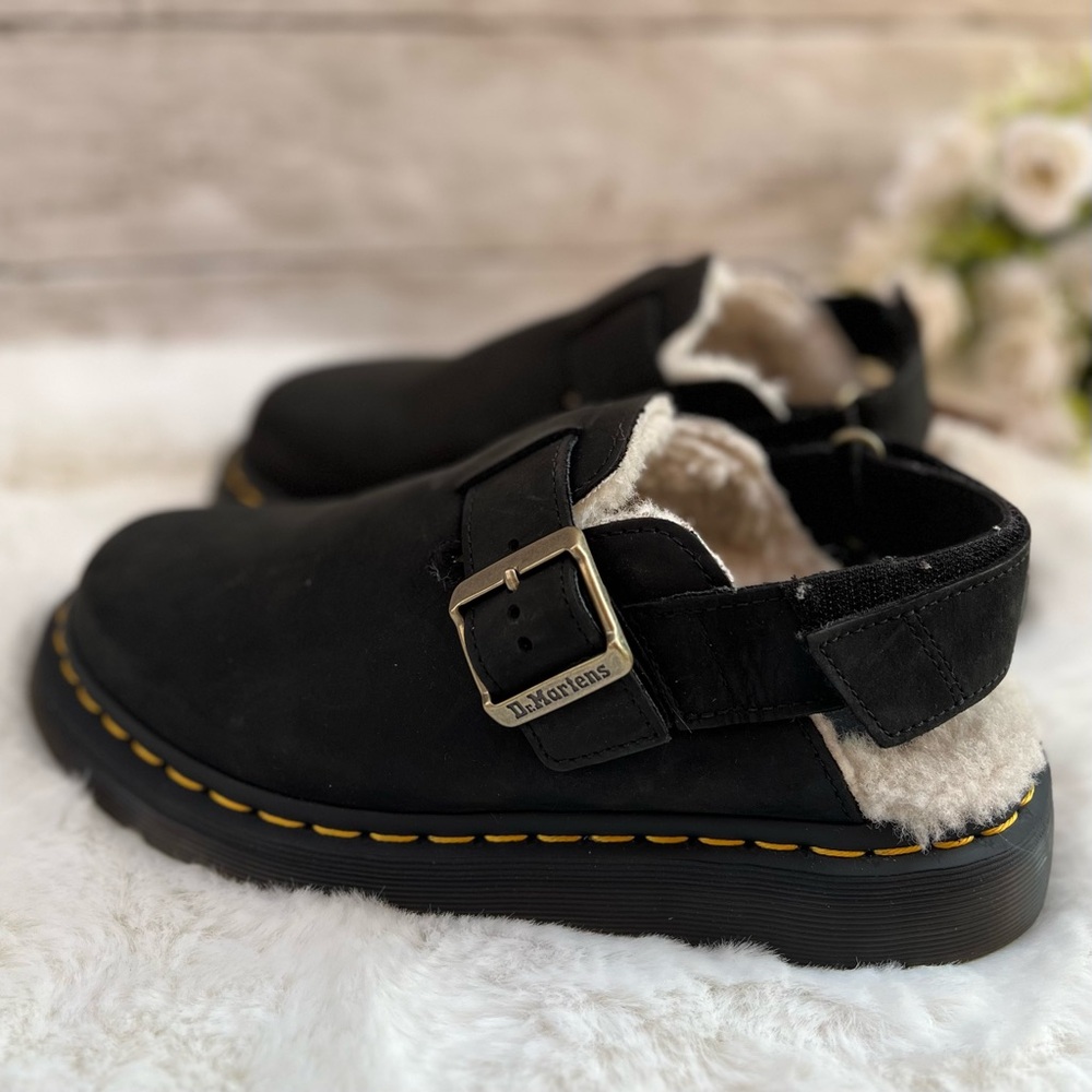 **SOLD NEW Womens Size 7 Dr. Martens Jorge II Fur Lined Slingback Platform Mules - Picture 6 of 12